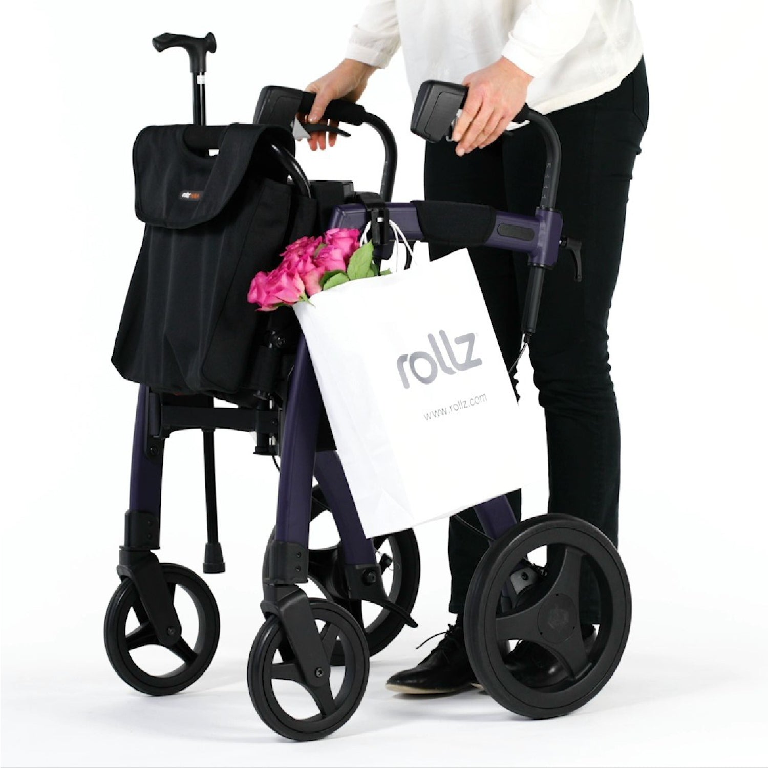 rollz walker with 3 in 1 in use