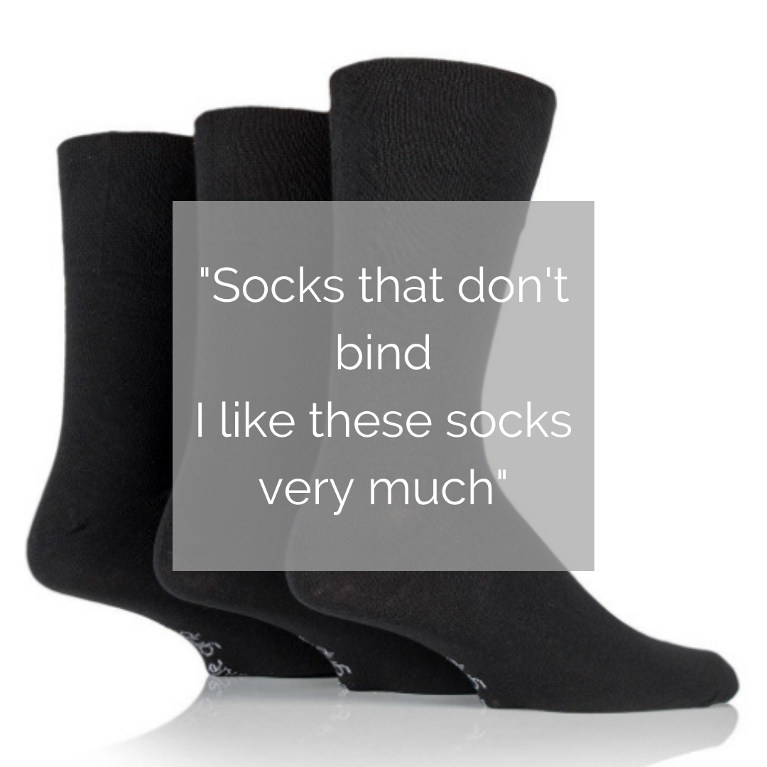 Review of men's gentle grip socks