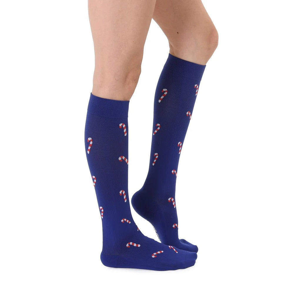 candy cane compression socks