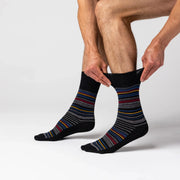 men's striped diabetic socks