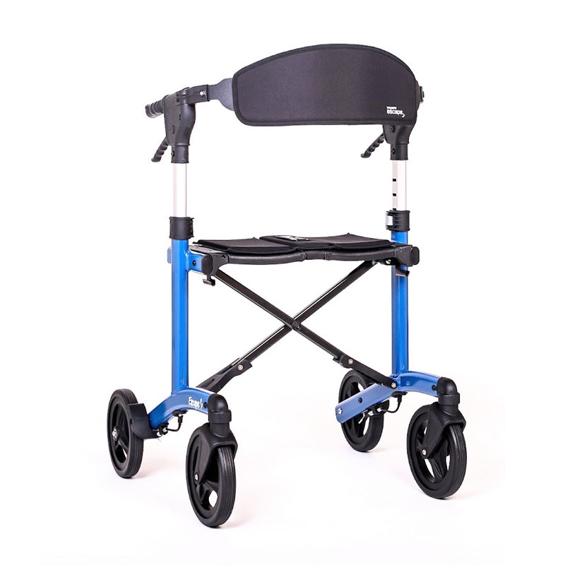Blue escape rollator walker