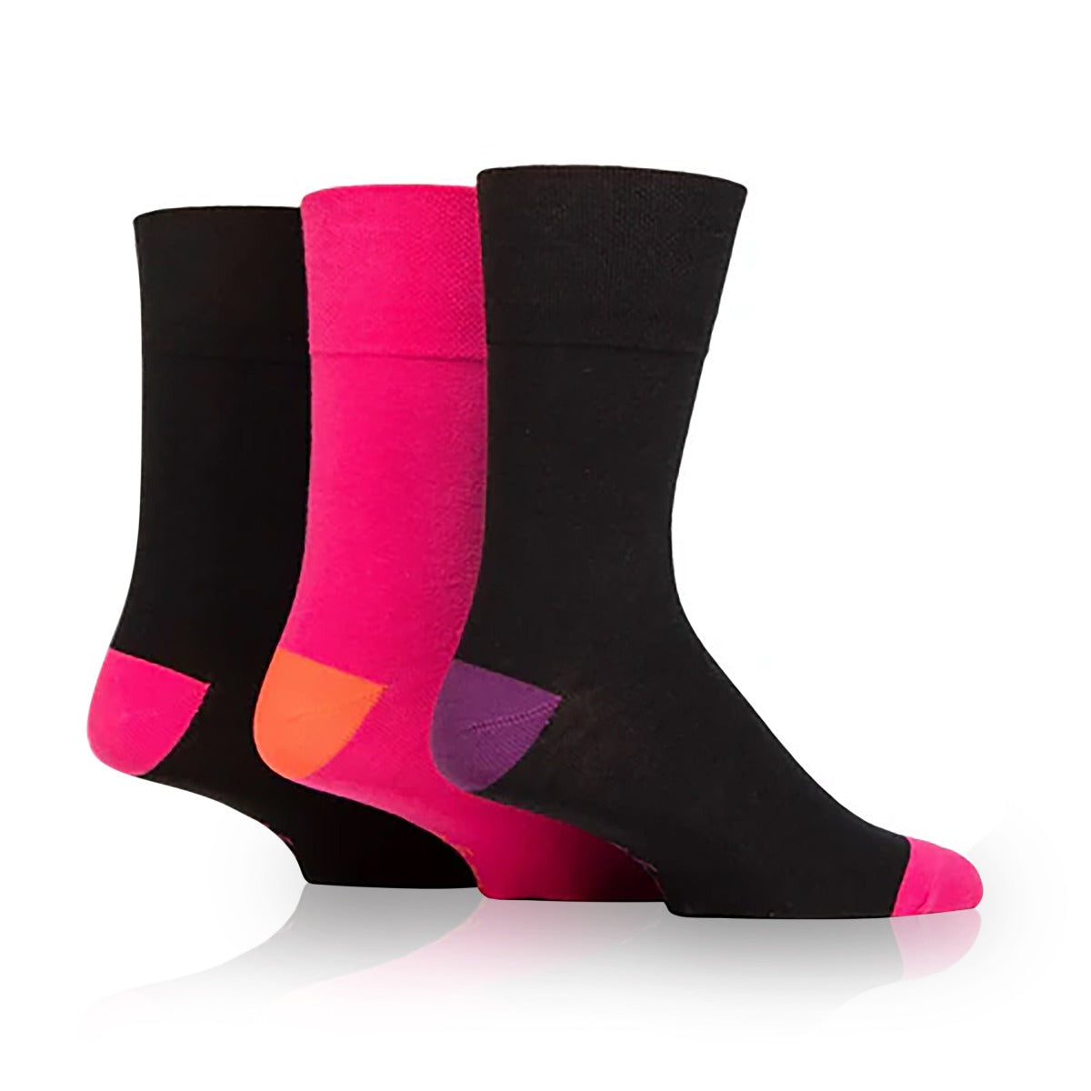 women's plus size non binding socks in crazy contrast