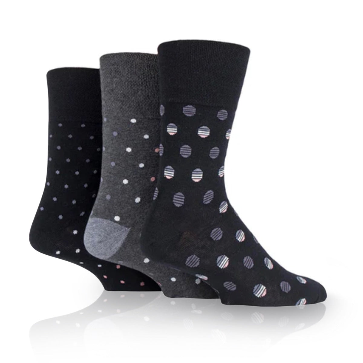 Women's polka pop plus size non binding socks