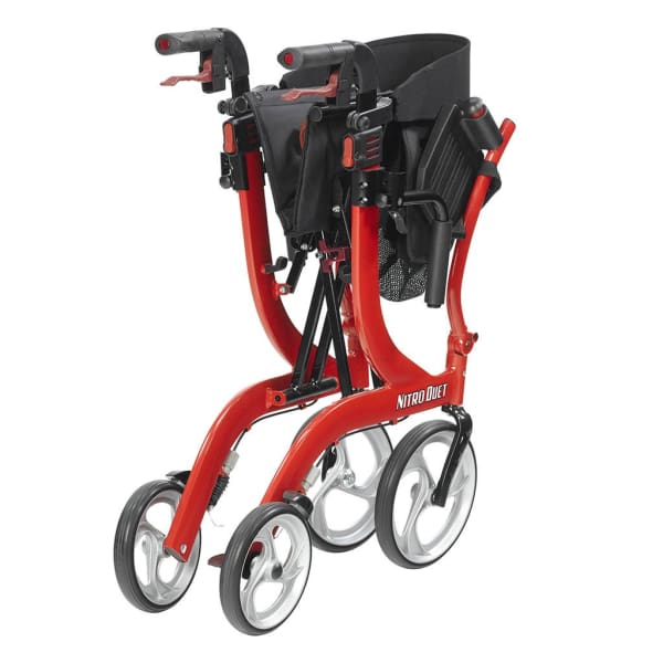 Drive nitro duet walker and transport chair folded