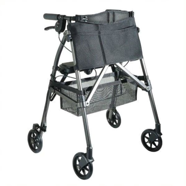 EZ Fold-N-Go Folding Rollator Walker - Black Walnut - Walker