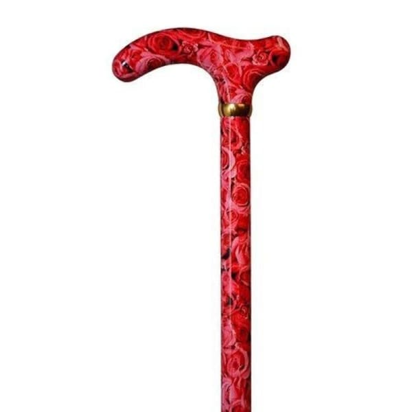 Pink rose walking cane