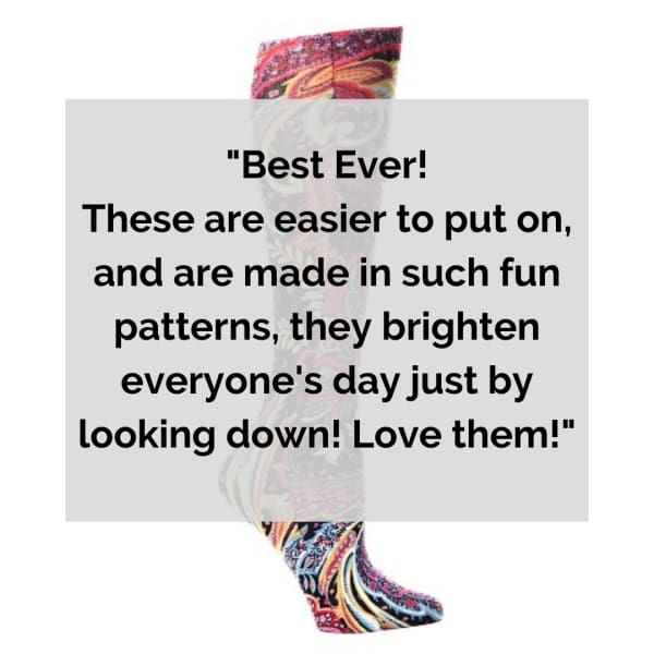 lightweight patterned compression socks