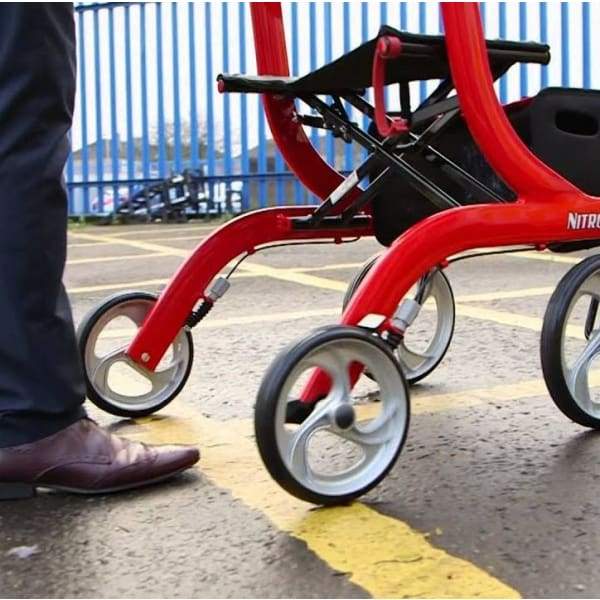red nitro rollator walker