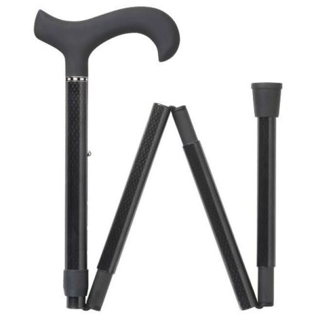 Triple Wound Adjustable Folding Carbon Fiber Cane - Cane