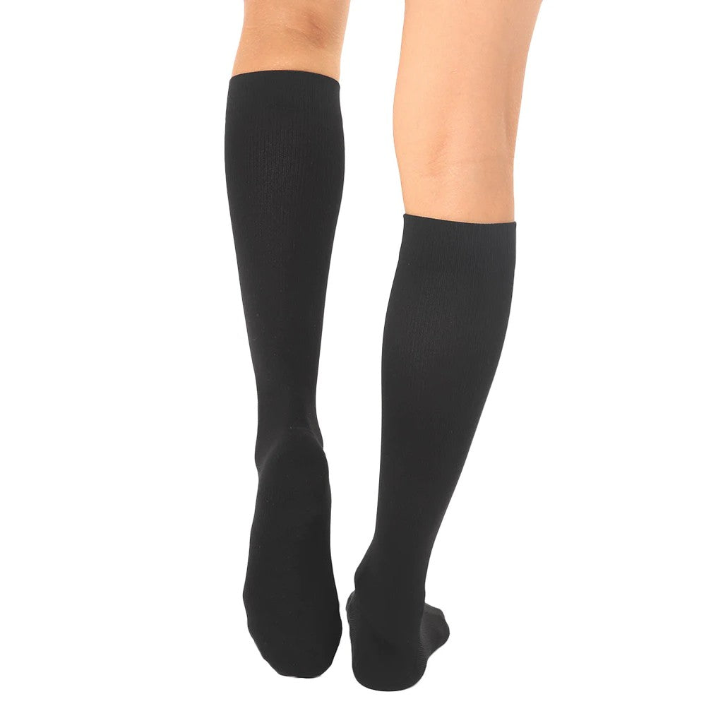 black knee high compression socks