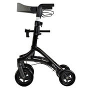 Maverick Carbon Fiber Black Rollator Walker on white background