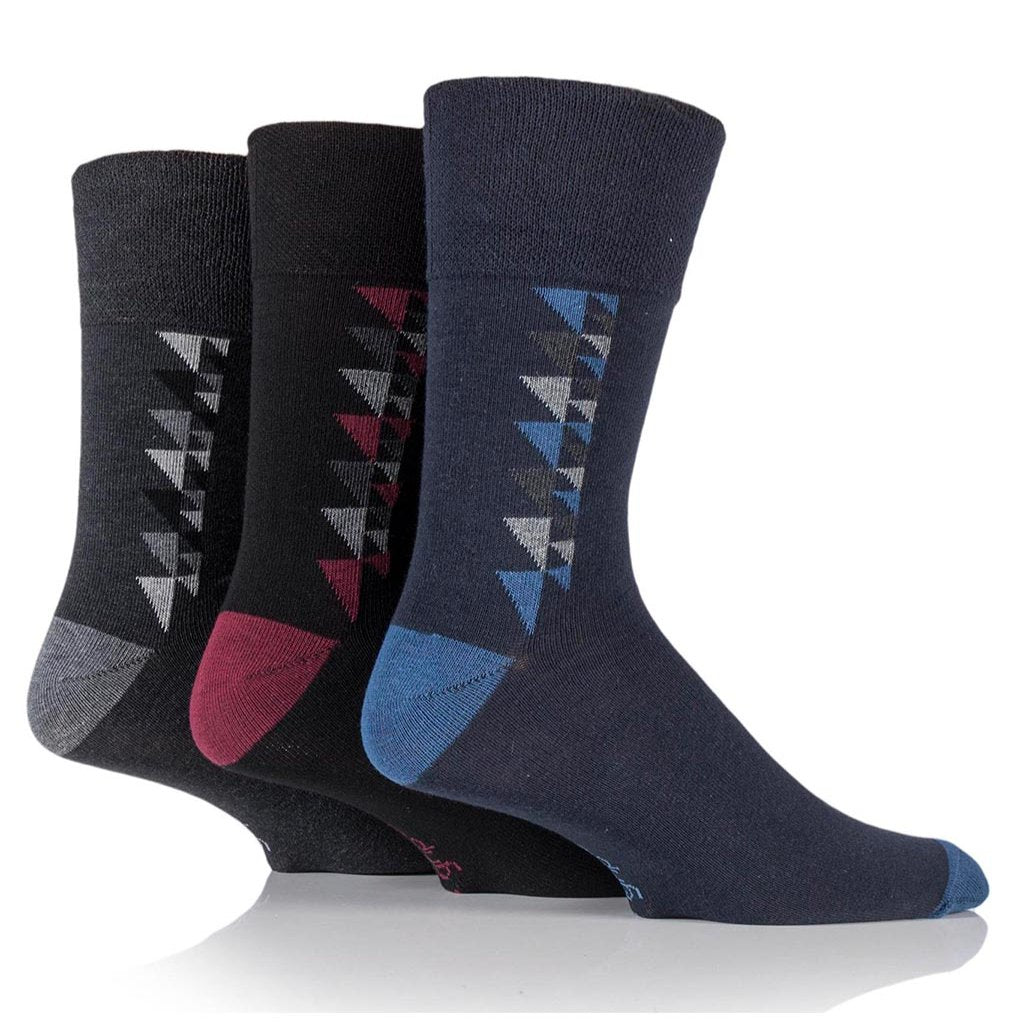 3 pairs of non binding socks for men in george pattern
