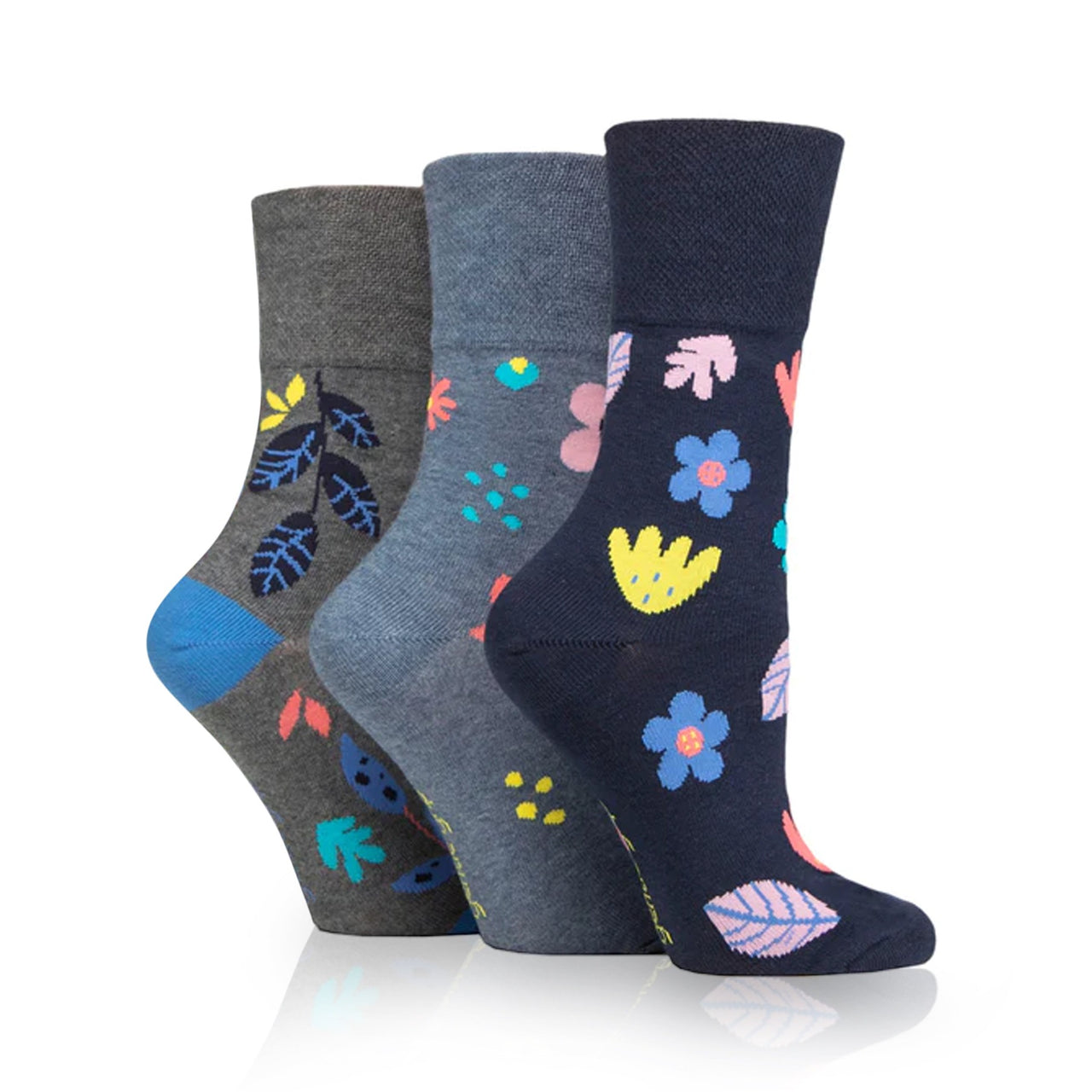 non binding socks in Floral pop