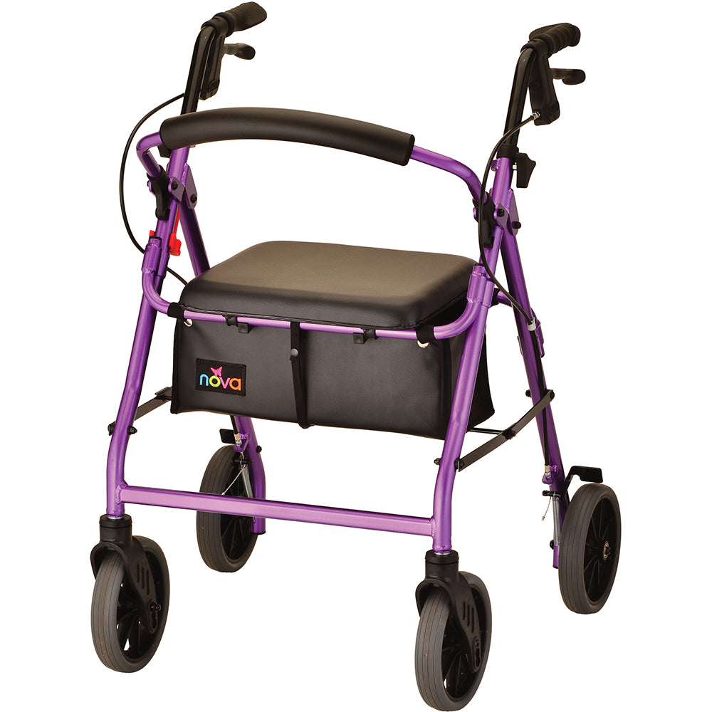 Nova zoom rollator walker in purple