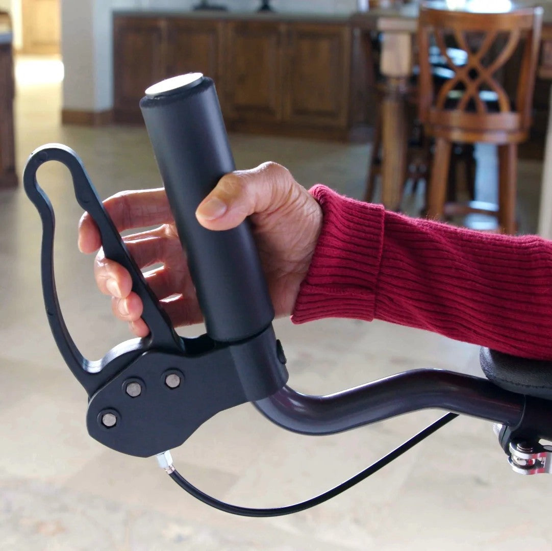 the Original UPWalker upright walker locking brakes