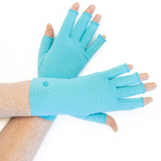 aqua blue arthritis compression gloves