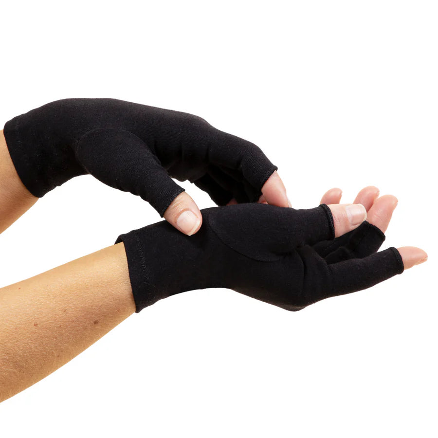 black arthritis compression gloves
