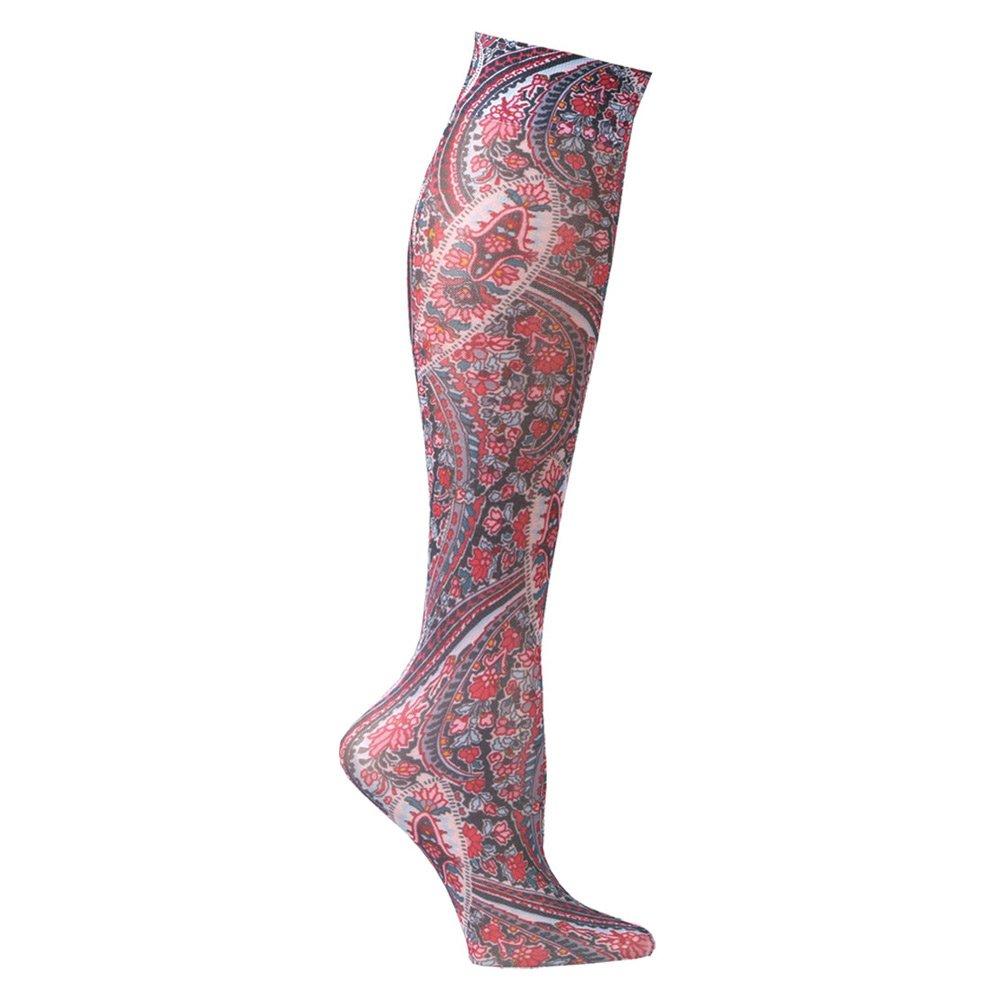 mauve paisley compression socks