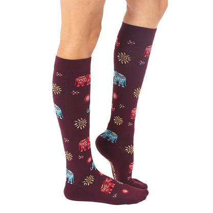 cute compression socks with elephants