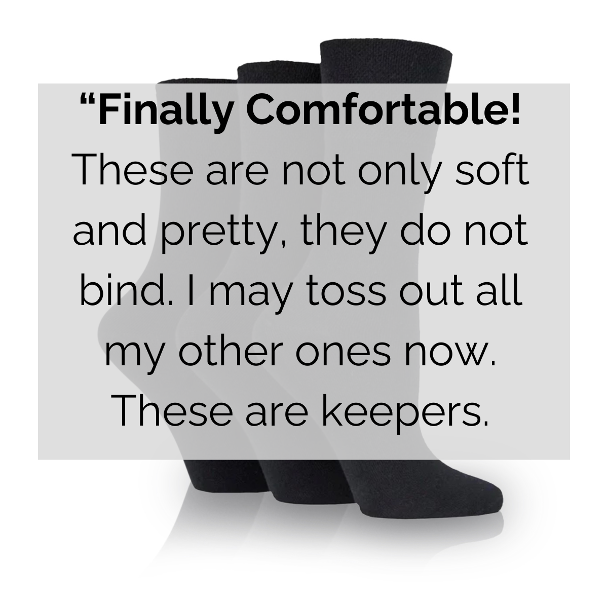 women's black diabetic sock review
