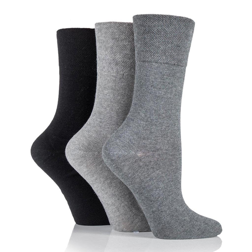 diabetic socks women grey and black