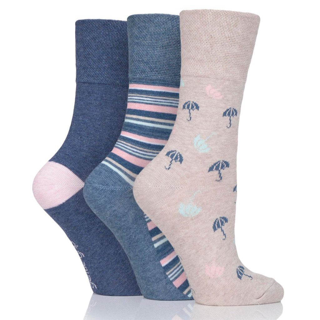 cute diabetic socks for women with rainy day print