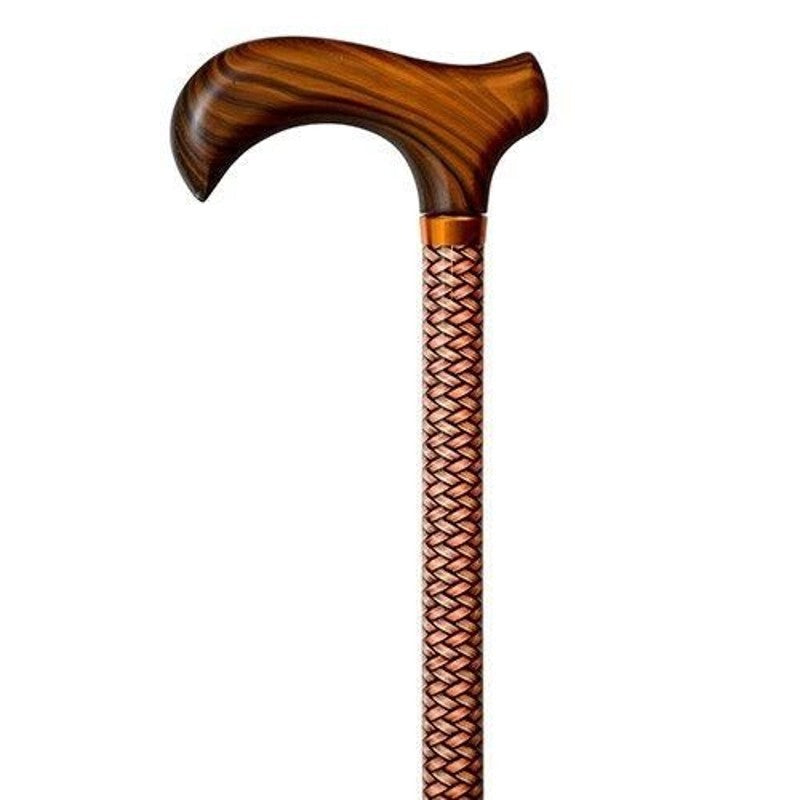 adjustable walking cane with derby handle