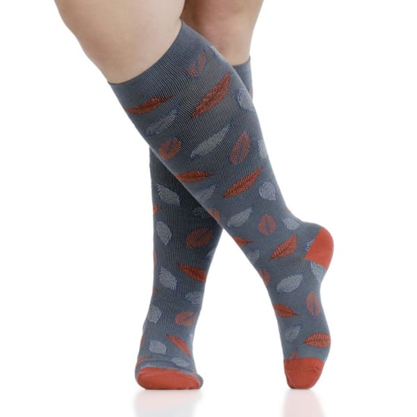 falling leaves compression socks for women
