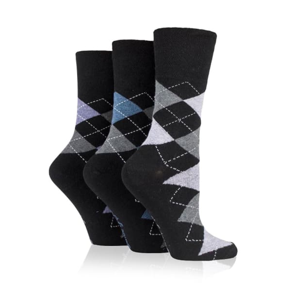 Women's argyle non binding socks