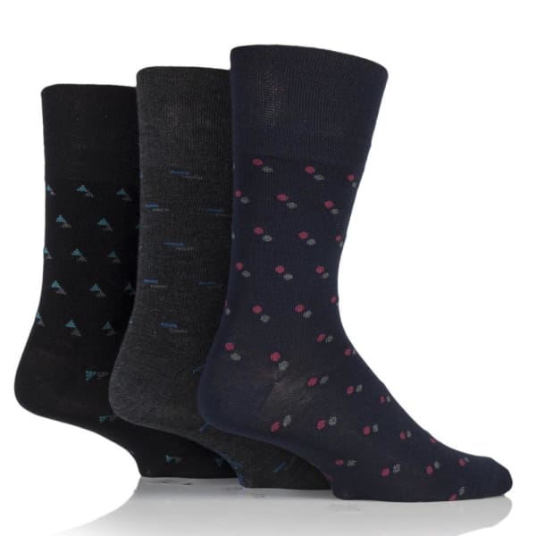 mens bamboo non binding socks in suit pattern