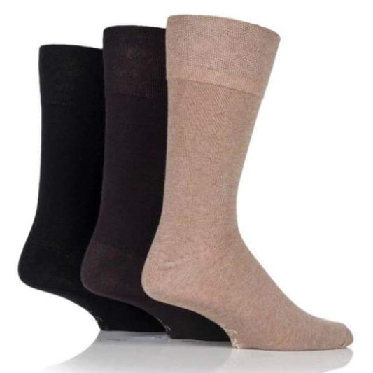 Non Binding Socks For Men Or Women In Beige Brown & Black - Beige Brown & Black - Diabetic Socks