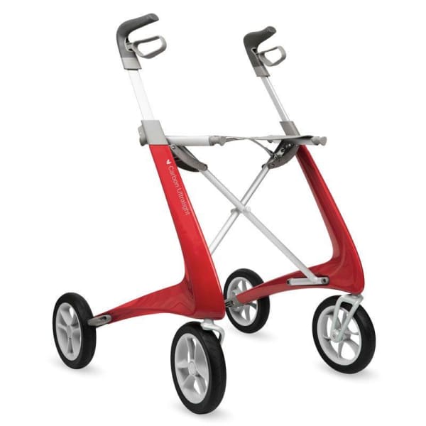 carbon light rollator red
