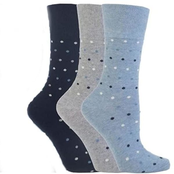 denim dot non binding socks for women