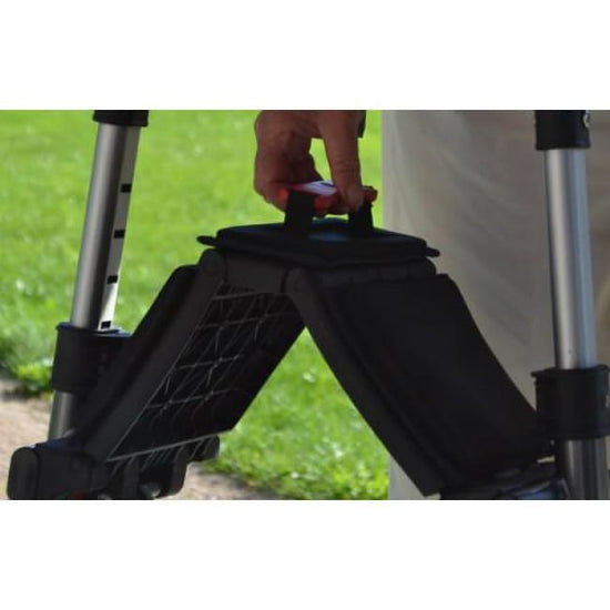 Escape Folding Rollator Walker with Wheels & Seat Red, Grey, Blue