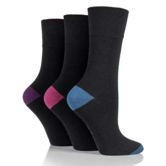 Non Binding Socks For Women In Black - Diabetic Socks