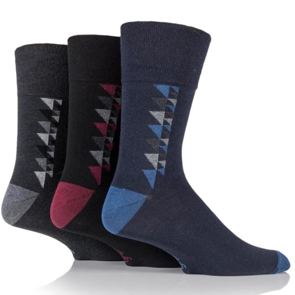 mens non binding socks with george triangle pattern