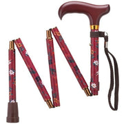 fuchsia adjustable folding walking cane