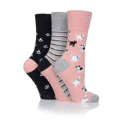 Non Binding Socks For Women In Pet Prints With Cats & Dogs - Pet Prints - Diabetic Socks