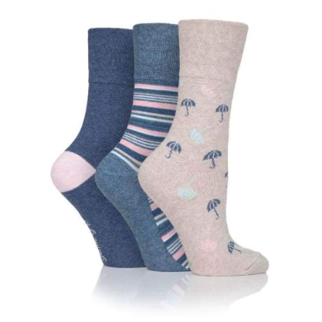 Non Binding Socks For Women In Rainy Day Prints - Rainy Day - Diabetic Socks