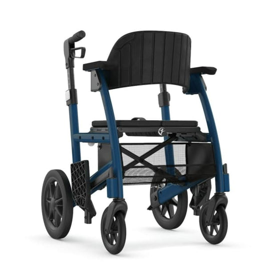 The Triumph Prestige - An All-in-One Rollator Walker and Transport Chair - Midnight Blue - Rollator
