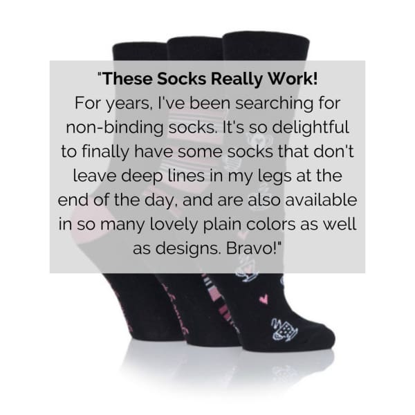 Non Binding Socks for Women in Afternoon Tea - Afternoon Tea - Diabetic Socks