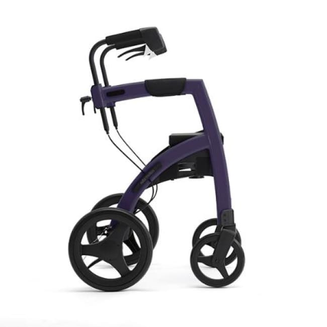 The New Rollz Motion 2 - Rollator Walker And Transport Chair In One - Regular / Dark Purple - Rollator