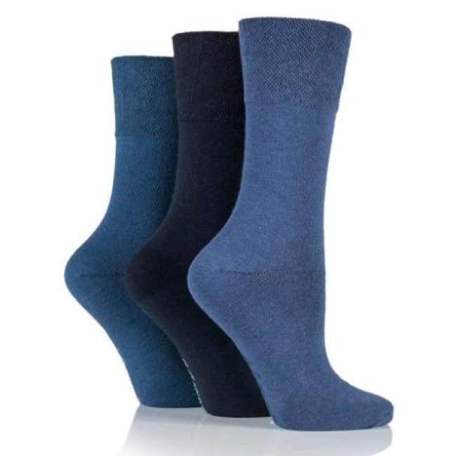 Non Binding Socks For Women In Navy Mix - Navy Mix - Diabetic Socks