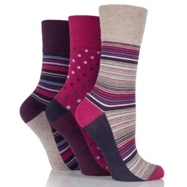 Non Binding Socks For Women In Amy Stripe - Amy Stripe - Diabetic Socks